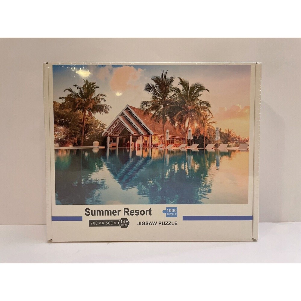 Jigsaw Puzzle 1000 Pieces-Summer Resort Large-27.56”x 19.79”- Age 14+